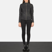 Kelsee Leder-Bikerjacke für Damen – Zusätzliche Produktansicht 3