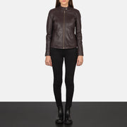 Kelsee Leder-Bikerjacke für Damen – Zusätzliche Produktansicht 3