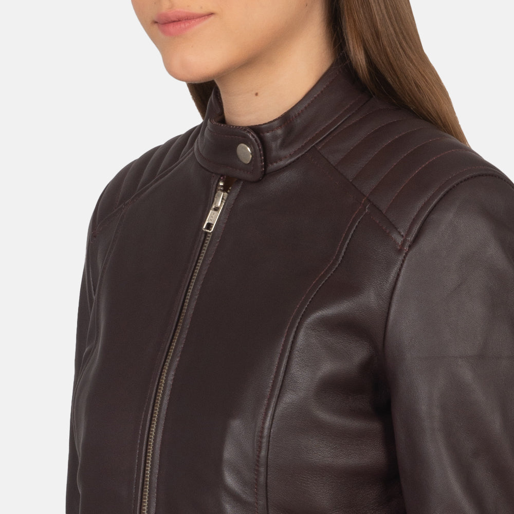 Kelsee Leder-Bikerjacke für Damen – Zusätzliche Produktansicht 6