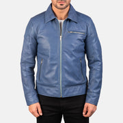 Men's Lavendard Brown Leather Biker Jacket - Seitenansicht mit ergonomischem Ärmelschnitt