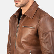 Lavendard Leder-Bikerjacke für Herren – Zusätzliche Produktansicht 5