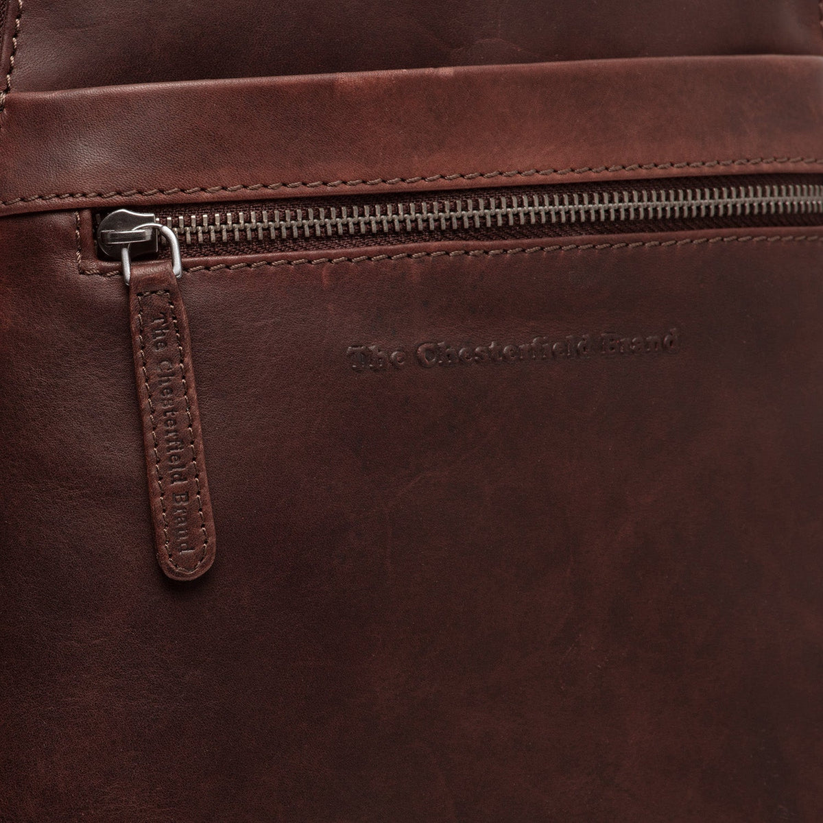 Brown Leather Backpack Linford, detail view 1