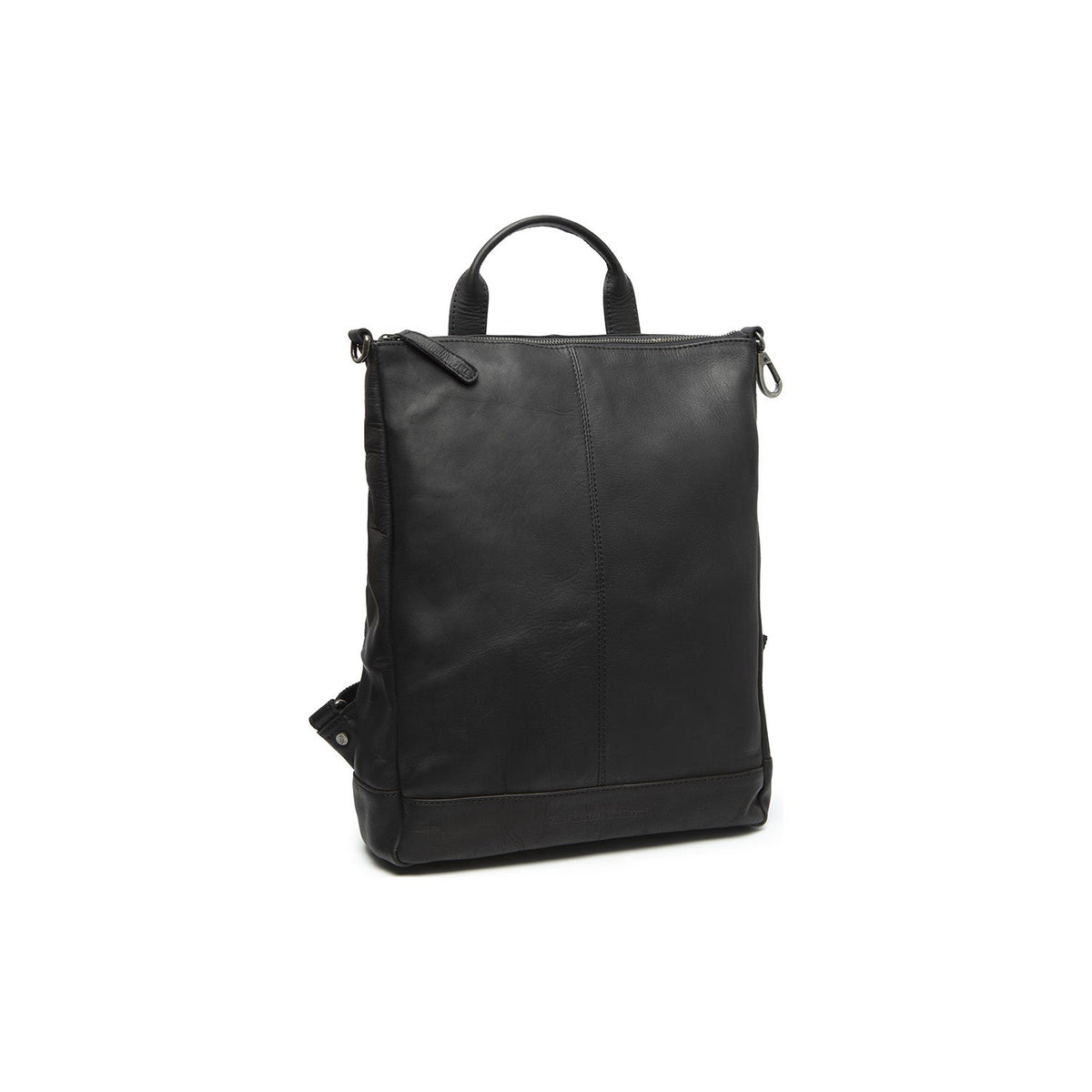 Manchester Full-Grain Leather Backpack für Damen - Structured Side Profile Showing Gusset Depth &amp; Expansion Capacity