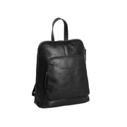 Naomi Full-Grain Leather Backpack für Damen in Classic 100% Full-Grain Leather - Full Exterior Front Profile View | Online Kaufen