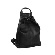 Saar Full-Grain Leather Backpack für Damen in Classic 100% Full-Grain Leather - Full Exterior Front Profile View | Online Kaufen