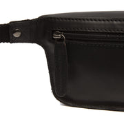 Solid Antique Brass Hardware &amp; Heavy-Duty Dual Zipper Detail on Toronto Full-Grain Ledergürtel Bag für Damen