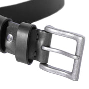 Classic 100% Full-Grain leather Belt - Rear Perspective Showing Reinforced Leather Straps &amp; Stitching