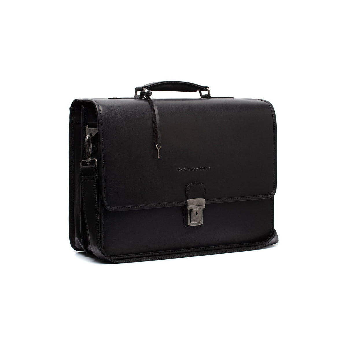Glenwood Full-Grain Leather Briefcase für Herren in Classic 100% Full-Grain Leather - Full Exterior Front Profile View | Online Kaufen