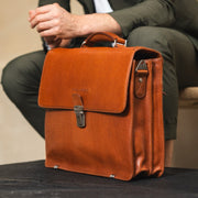 Salvatore Full-Grain Leather Briefcase für Herren – Zusätzliche Produktansicht 2