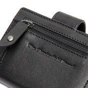 Solid Antique Brass Hardware &amp; Heavy-Duty Dual Zipper Detail on Barrea Full-Grain Leather Card Holder für Damen