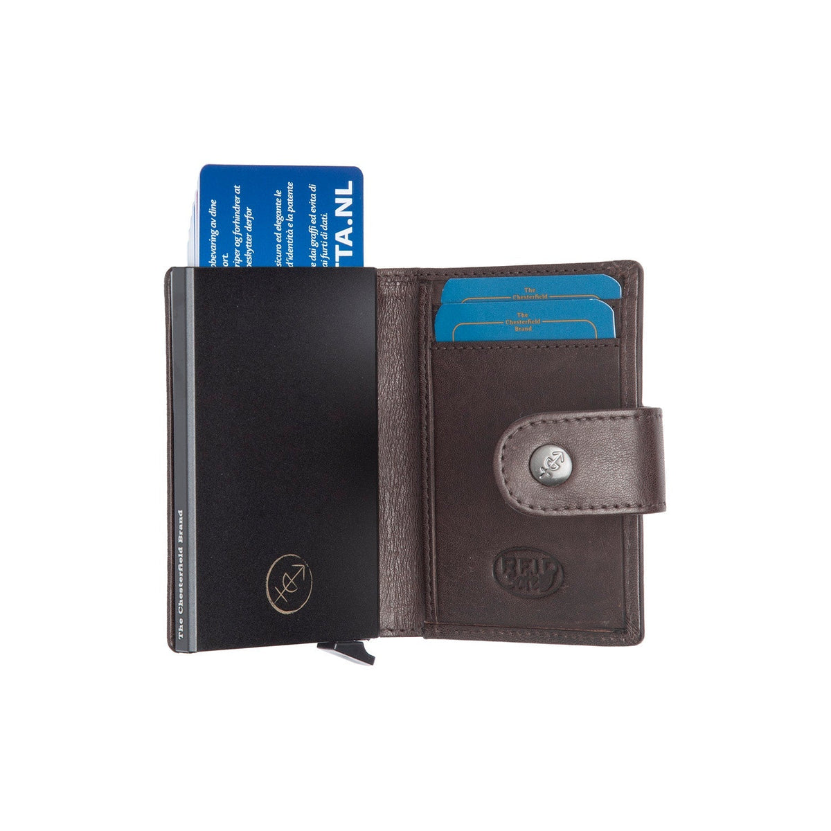 Barrea Full-Grain Leather Card Holder für Damen – Zusätzliche Produktansicht 3