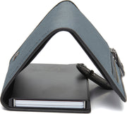 Delsbo Full-Grain Leather Card Holder für Damen - Structured Side Profile Showing Gusset Depth &amp; Expansion Capacity