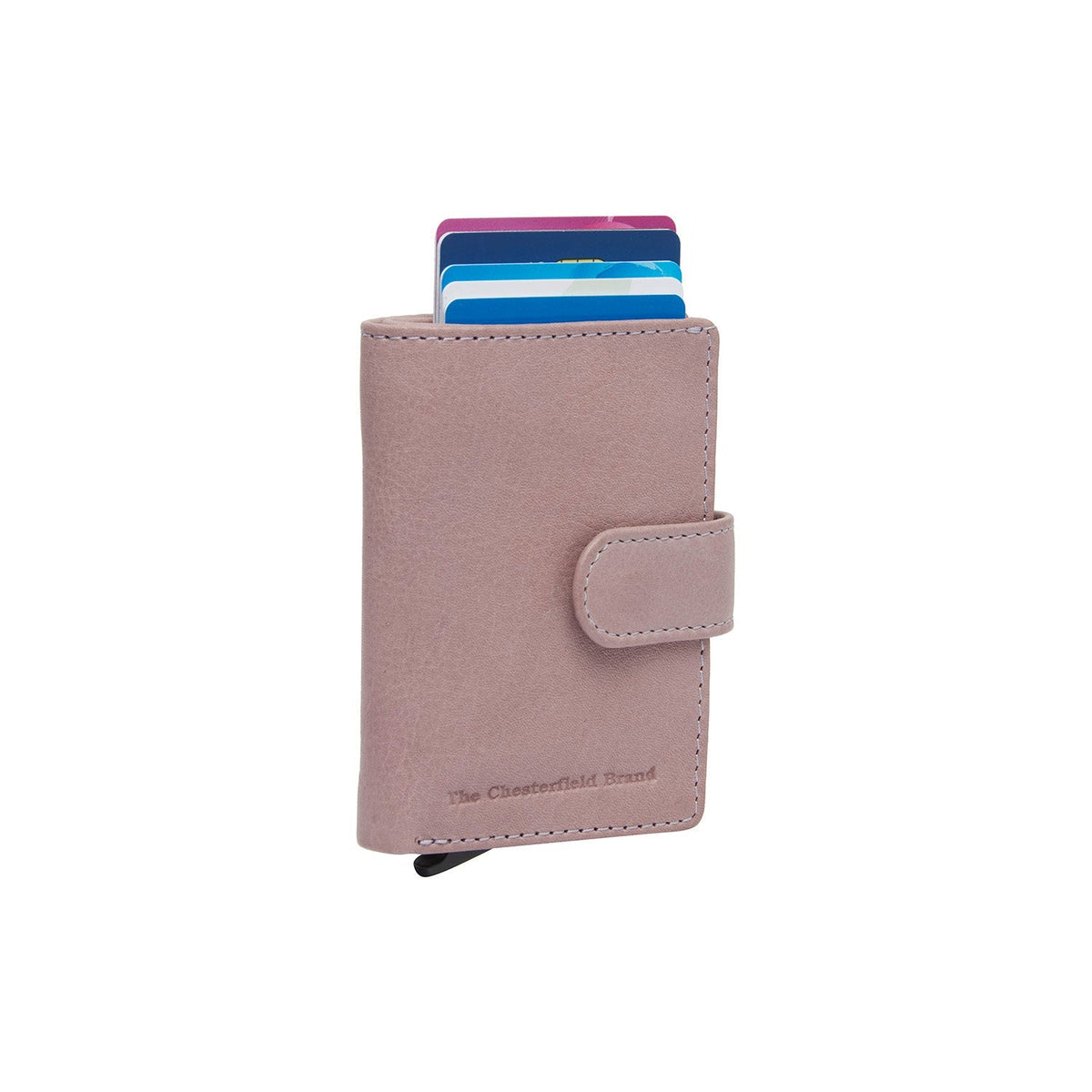 Kaunas Full-Grain Leather Card Holder für Damen in Classic 100% Full-Grain Leather - Full Exterior Front Profile View | Online Kaufen