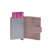 Kaunas Full-Grain Leather Card Holder für Damen - Structured Side Profile Showing Gusset Depth &amp; Expansion Capacity