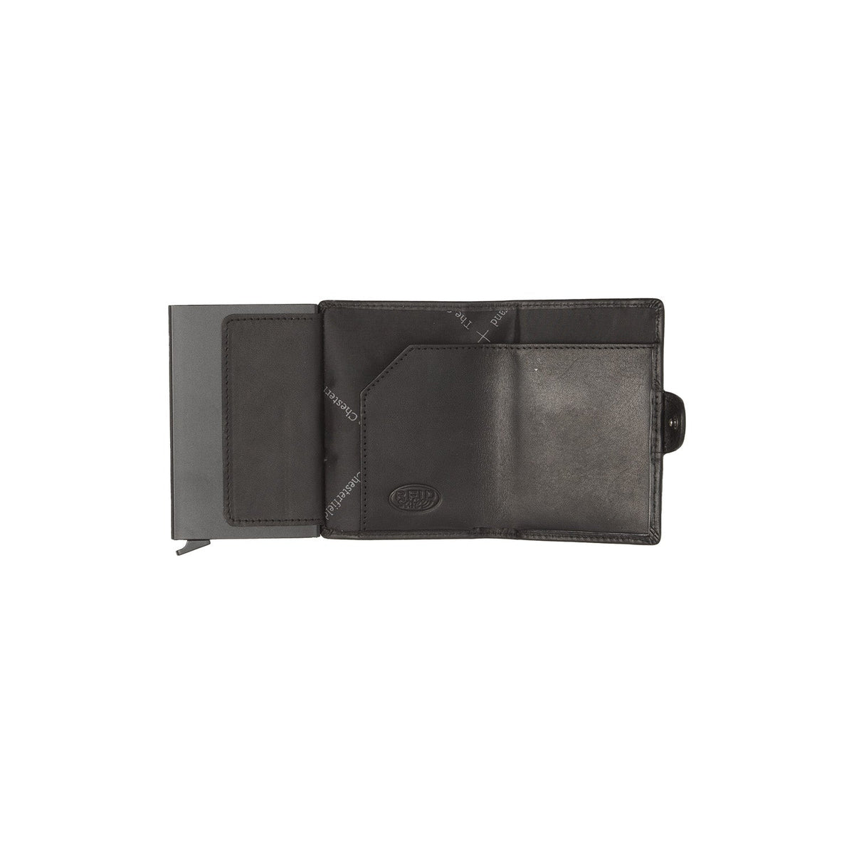 Classic 100% Full-Grain Leather Card Holder - Rear Perspective Showing Reinforced Leather Straps &amp; Stitching