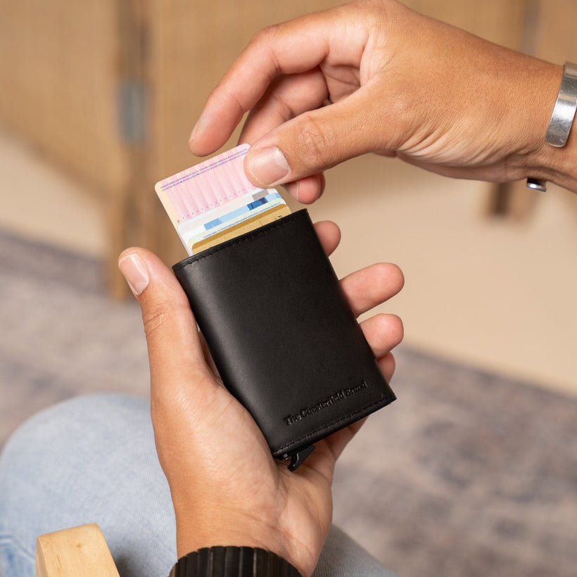 Lancaster Full-Grain Leather Card Holder für Damen