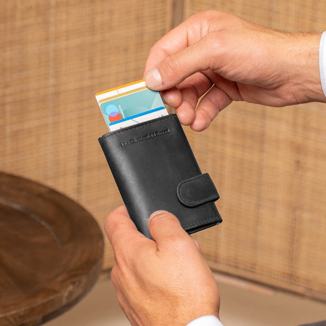 Leicester Full-Grain Leather Card Holder für Damen