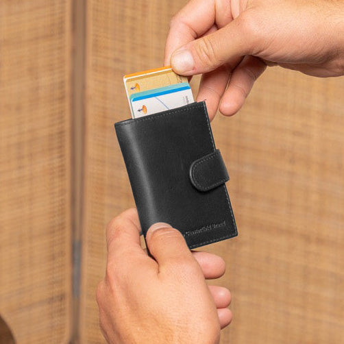 Leipzig Full-Grain Leather Card Holder für Damen
