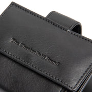 
Solid Antique Brass Hardware & Heavy-Duty Dual Zipper Detail on Lesina Vollnarbenleder Kartenetui