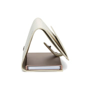 Solid Antique Brass Hardware &amp; Heavy-Duty Dual Zipper Detail on Sabana Full-Grain Leather Card Holder für Damen
