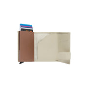 Sabana Full-Grain Leather Card Holder für Damen - Structured Side Profile Showing Gusset Depth &amp; Expansion Capacity
