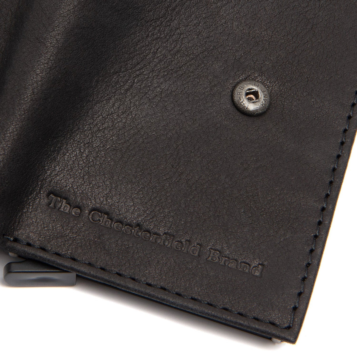Solid Antique Brass Hardware &amp; Heavy-Duty Dual Zipper Detail on Torola Full-Grain Leather Card Holder für Damen