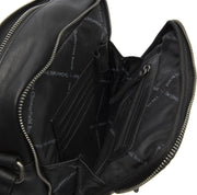 
Classic 100% Full-Grain leather Bag - Rückansicht mit verstärkten Lederträgern & handwerklichen Nähten