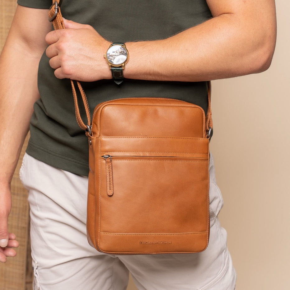 Anzora Full-Grain Leather Crossbody Bag für Herren – Zusätzliche Produktansicht 2