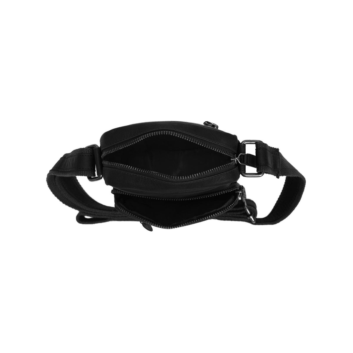 Bremen Vollnarbenleder Crossbody-Tasche - Structured Side Profile Showing Gusset Depth &amp; Expansion Capacity