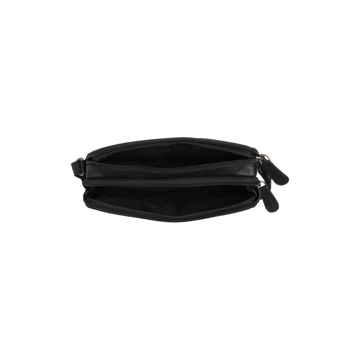 Solid Antique Brass Hardware &amp; Heavy-Duty Dual Zipper Detail on Ellon Full-Grain Leather Crossbody Bag für Damen