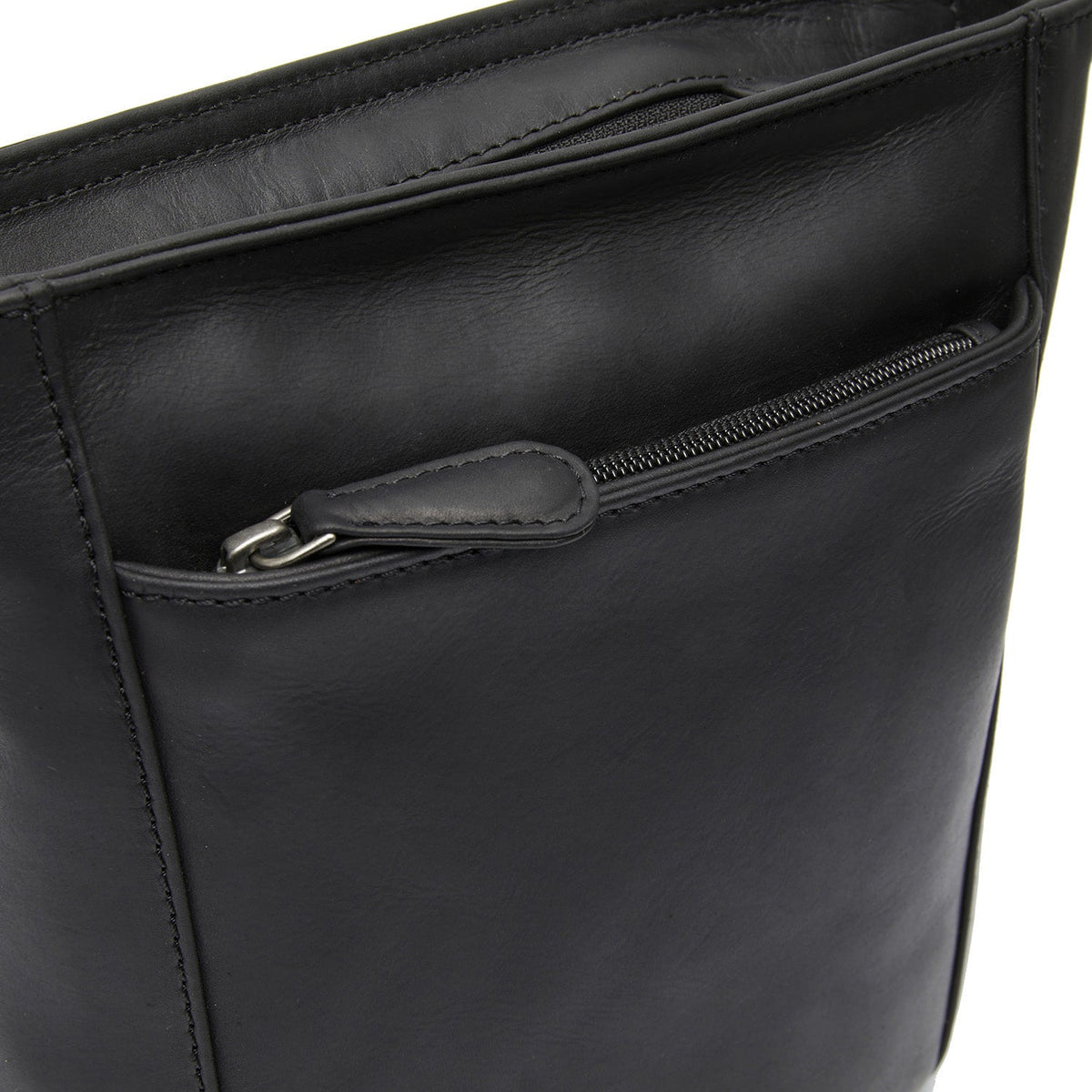 Fintona Full-Grain Leather Crossbody Bag für Damen - Structured Side Profile Showing Gusset Depth &amp; Expansion Capacity