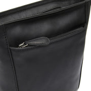 Fintona Full-Grain Leather Crossbody Bag für Damen - Structured Side Profile Showing Gusset Depth &amp; Expansion Capacity