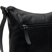 Hailey Full-Grain Leather Crossbody Bag für Damen - Structured Side Profile Showing Gusset Depth &amp; Expansion Capacity