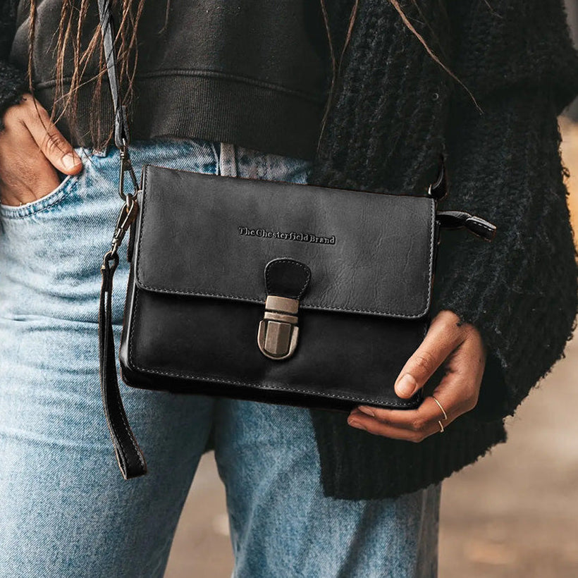 Lucca Full-Grain Leather Crossbody Bag für Damen