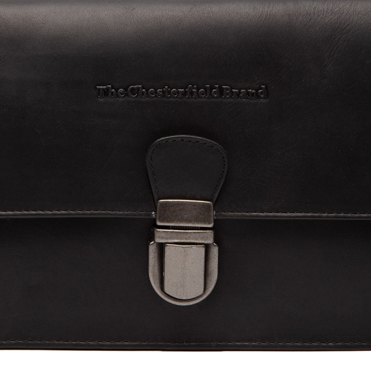 Lucca Full-Grain Leather Crossbody Bag für Damen - Structured Side Profile Showing Gusset Depth &amp; Expansion Capacity