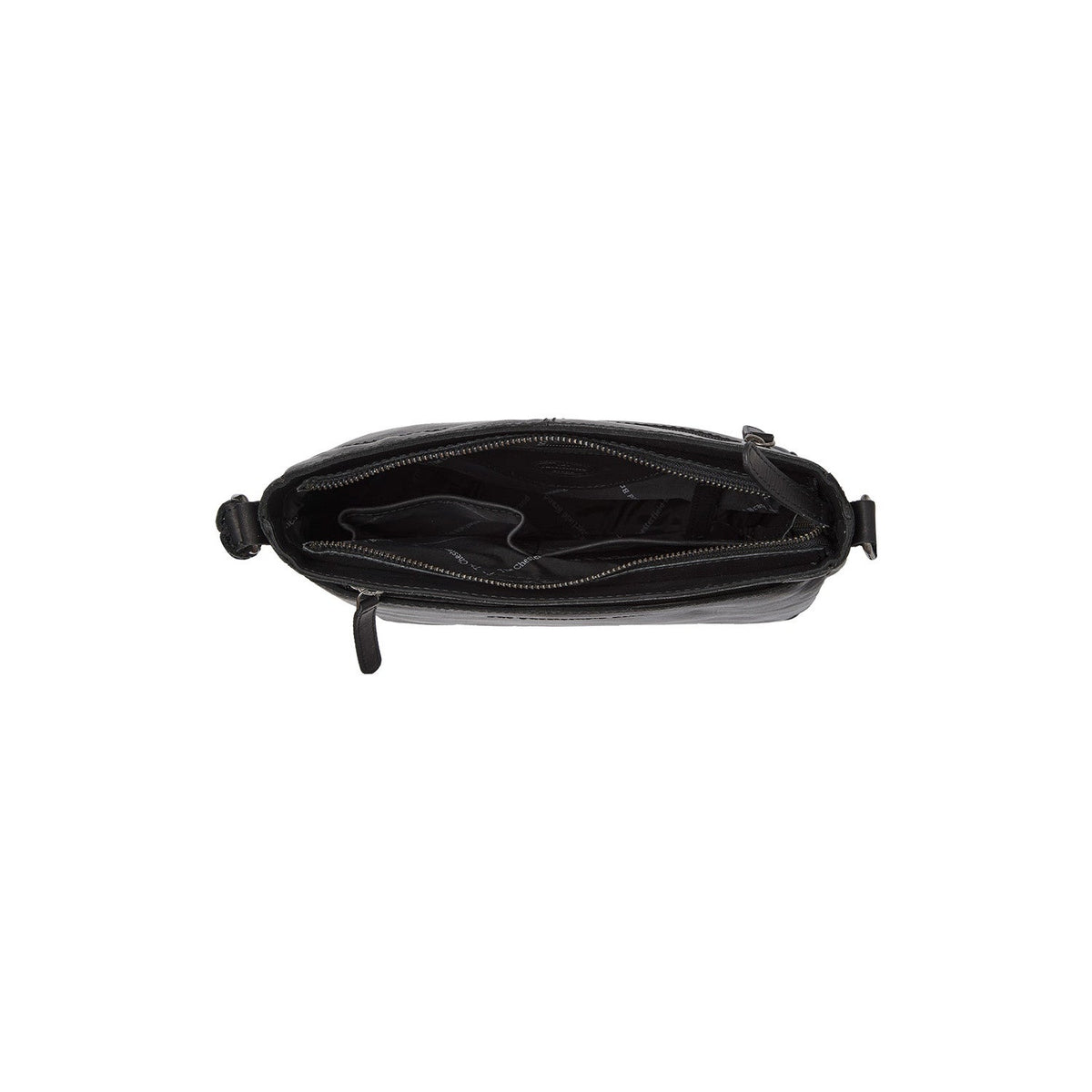 Mumbai Full-Grain Leather Crossbody Bag für Damen - Structured Side Profile Showing Gusset Depth &amp; Expansion Capacity