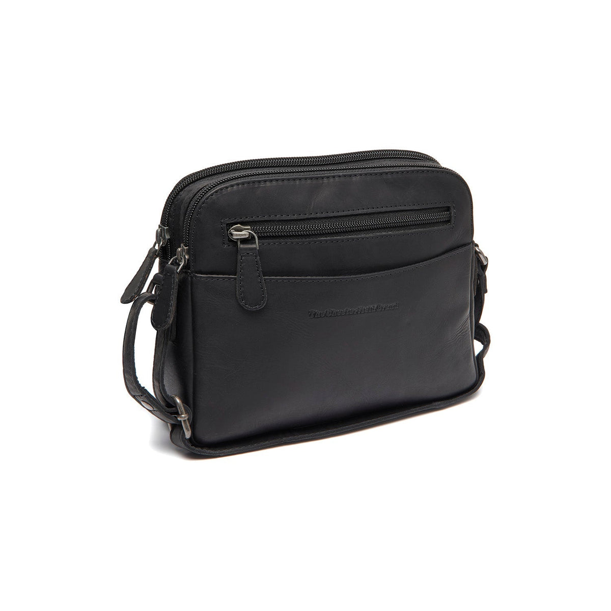 Vionne Vollnarbenleder Crossbody-Tasche in Classic 100% Full-Grain Leather - Full Exterior Front Profile View | Online Kaufen