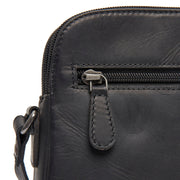 Vionne Vollnarbenleder Crossbody-Tasche - Structured Side Profile Showing Gusset Depth &amp; Expansion Capacity