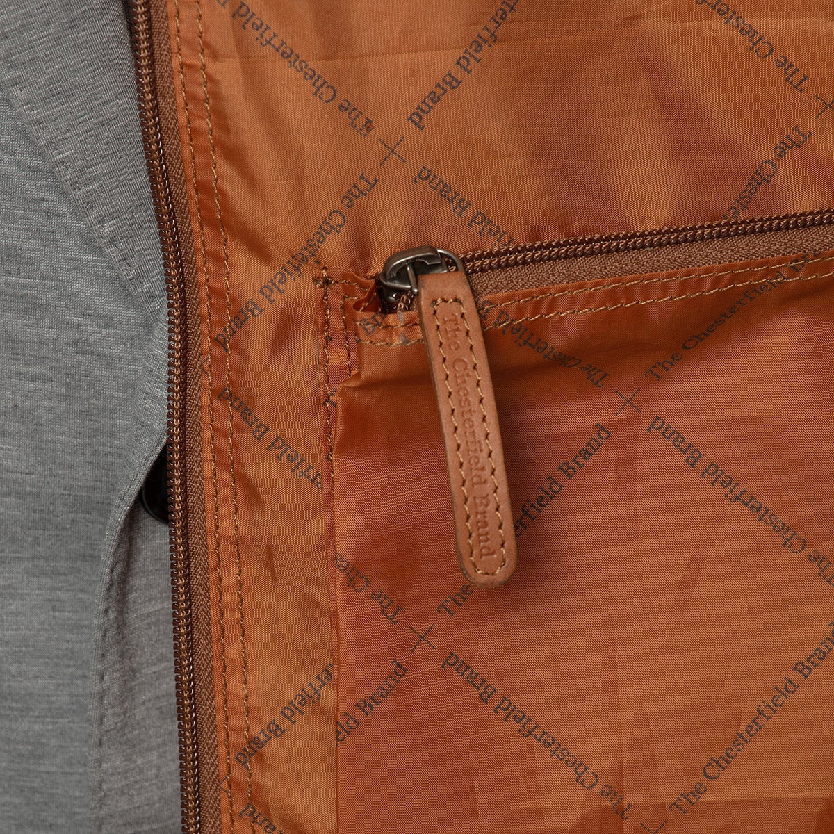 Cognac Leather Garment Bag Josh für Damen, detail view 6
