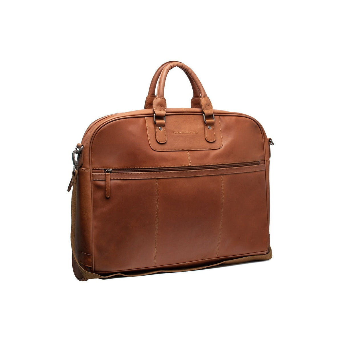 Cognac Leather Garment Bag Josh für Damen, front view