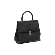 Angera Full-Grain Leather Handbag für Damen in Classic 100% Full-Grain Leather - Vorderansicht &amp; maßgeschneiderte Silhouette | Online Kaufen