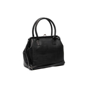 Dorin Full-Grain Leather Handbag für Damen in Classic 100% Full-Grain Leather - Vorderansicht &amp; maßgeschneiderte Silhouette | Online Kaufen