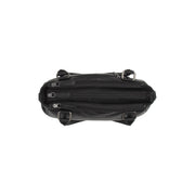 Detailansicht of Classic Collar &amp; Heavy-Duty Zipper Hardware on Fenja Full-Grain Leather Handbag für Damen
