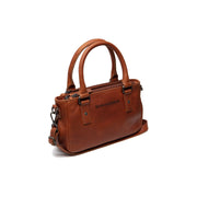 Tailored Rib Cuffs &amp; Hem Craftsmanship Construction Detail on Fenja Full-Grain Leather Handbag für Damen