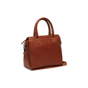 Tailored Rib Cuffs &amp; Hem Craftsmanship Construction Detail on Hermosa Full-Grain Leather Handbag für Damen