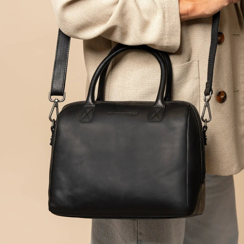 Classic 100% Full-Grain leather Goods - Back View Showing Tailored Shoulder Fit & Clean Hemline