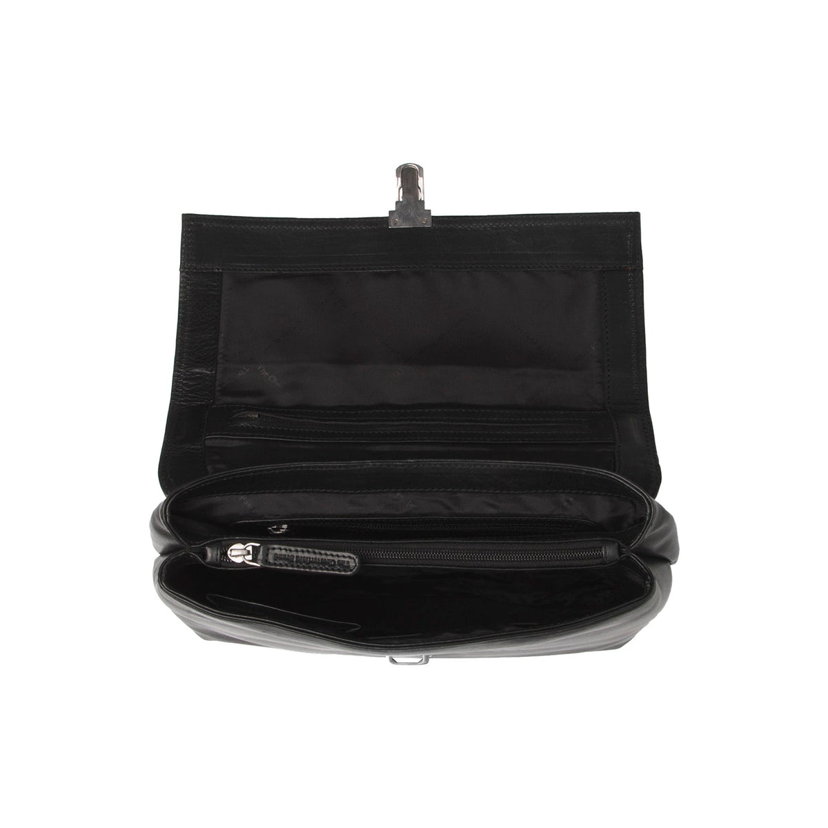 Detailansicht of Classic Collar &amp; Heavy-Duty Zipper Hardware on Renata Full-Grain Leather Handbag für Damen