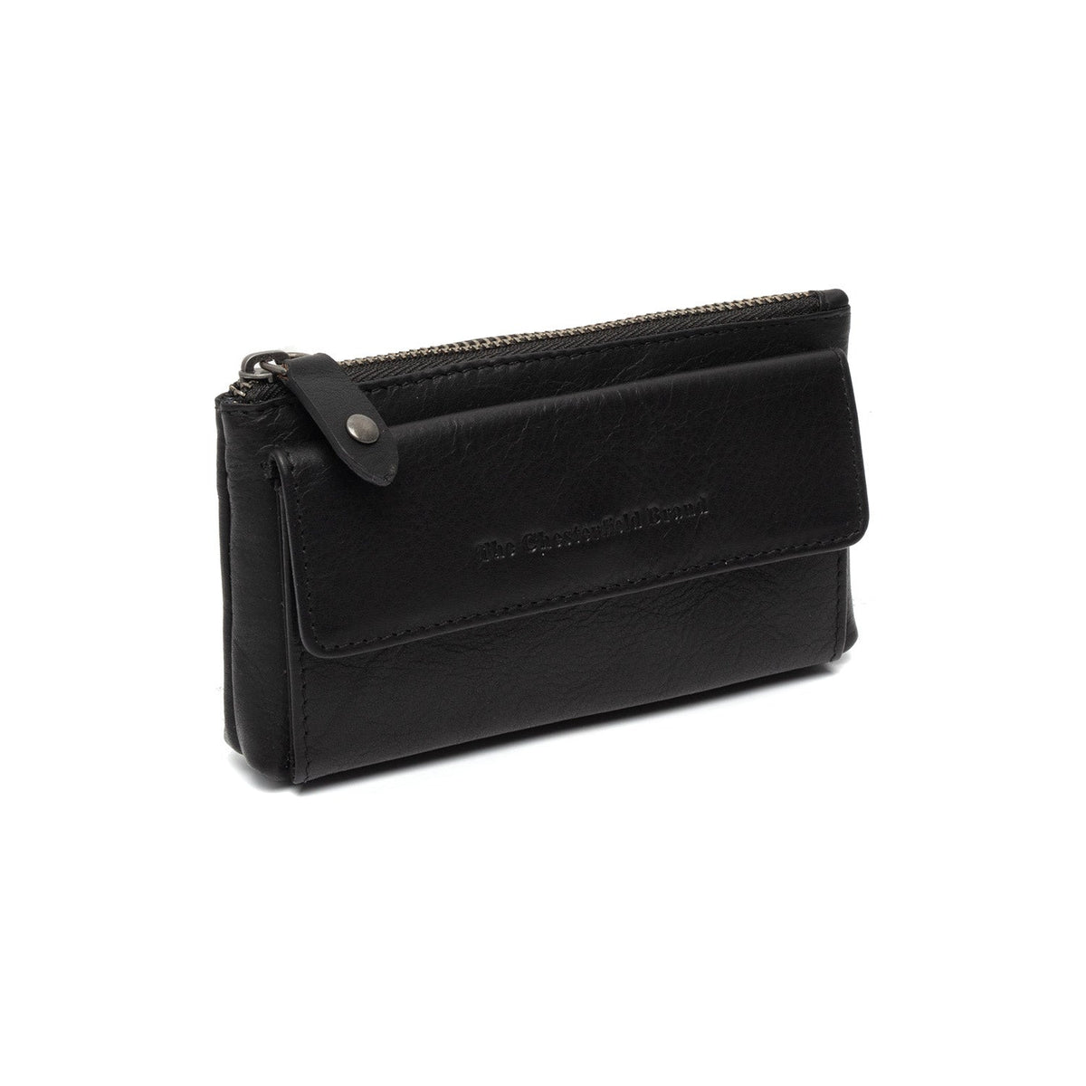 Violette Full-Grain Leather Key Case für Damen in Classic 100% Full-Grain Leather - Vorderansicht &amp; maßgeschneiderte Silhouette | Online Kaufen