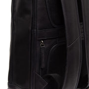 Solid Antique Brass Hardware &amp; Heavy-Duty Dual Zipper Detail on Detroit Full-Grain Leather Laptop Backpack für Damen