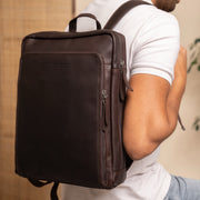 Jasper Full-Grain Leather Laptop Backpack für Damen – Zusätzliche Produktansicht 2